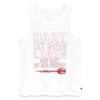 Dart Dartspieler Darten Dartpfeile Darts Dartfans - Männer Premium Bio Tank Top - Weiß - Vorne - Michal (187cm)