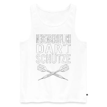 Dart Dartspieler Darten Dartpfeile Darts schütze - Männer Premium Bio Tank Top - Weiß - Vorne - Michal (187cm)