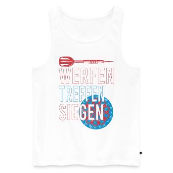 Dart Dartspieler Darten Dartpfeile Darts sieg - Männer Premium Bio Tank Top - Weiß - Vorne - Michal (187cm)