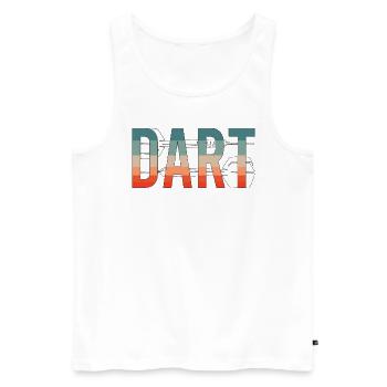 Dart Dartspieler Darten Dartpfeile Darts Vintage - Männer Premium Bio Tank Top - Weiß - Vorne - Michal (187cm)