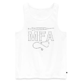 Arzthelferin MFA Krankenschwester Pflegekraft crna - Männer Premium Bio Tank Top - Weiß - Vorne - AI Model Male 178 light (178cm)