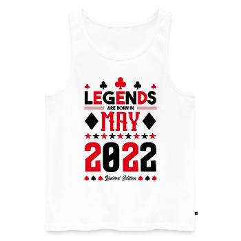 birthday gift May 2022. card games . May - Men's Premium Organic Tank Top - white - Front - Michal (187cm)