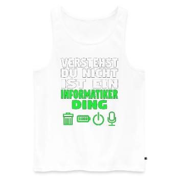 Informatik Computer Programmierer Entwickler Coder - Männer Premium Bio Tank Top - Weiß - Vorne - AI Model Male 178 light (178cm)