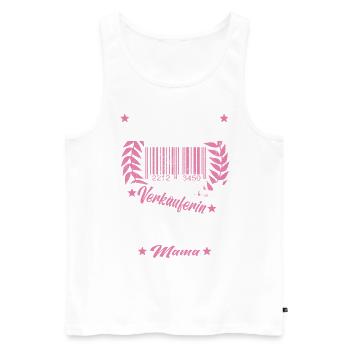 Verkäuferin Muttertag Einzelhandel Verkäufer - Männer Premium Bio Tank Top - Weiß - Vorne - Michal (187cm)