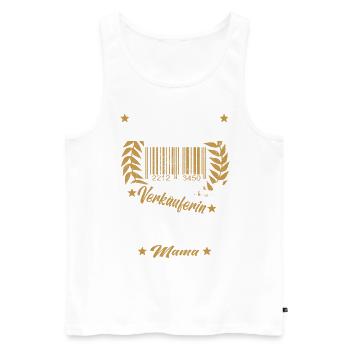 Verkäuferin Muttertag Einzelhandel Verkäufer - Männer Premium Bio Tank Top - Weiß - Vorne - Michal (187cm)