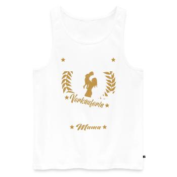 Verkäuferin Muttertag Einzelhandel Verkäufer - Männer Premium Bio Tank Top - Weiß - Vorne - Michal (187cm)
