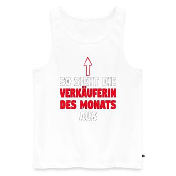Verkäuferin Muttertag Einzelhandel Verkäufer - Männer Premium Bio Tank Top - Weiß - Vorne - Michal (187cm)