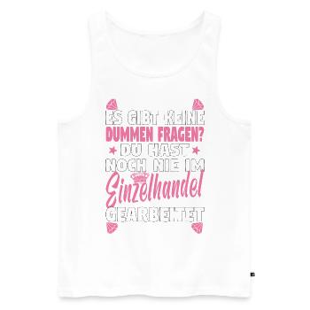 Verkäuferin Muttertag Einzelhandel Verkäufer - Männer Premium Bio Tank Top - Weiß - Vorne - Michal (187cm)