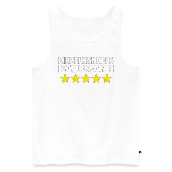 Verkäufer Vatertag Einzelhandel Einzelhändler Papa - Männer Premium Bio Tank Top - Weiß - Vorne - Michal (187cm)