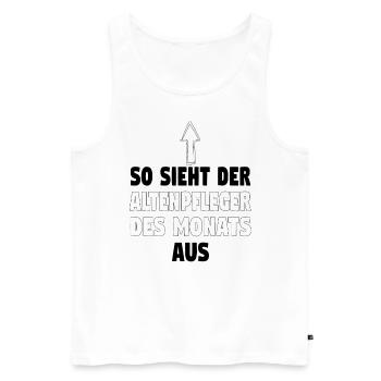 Altenpfleger Altenpflege Pfleger Vater Pflege - Männer Premium Bio Tank Top - Weiß - Vorne - Michal (187cm)
