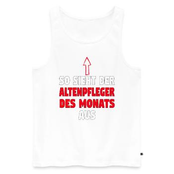 Altenpfleger Altenpflege Pfleger Vater Pflege - Männer Premium Bio Tank Top - Weiß - Vorne - Michal (187cm)
