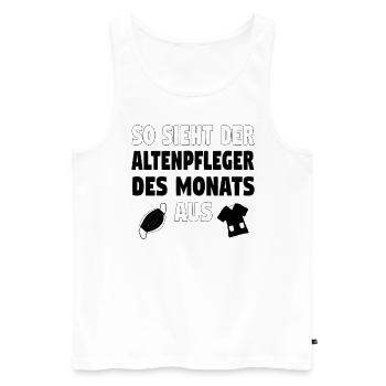 Altenpflege Pfleger Altenpfleger Vater Pflege - Männer Premium Bio Tank Top - Weiß - Vorne - Michal (187cm)