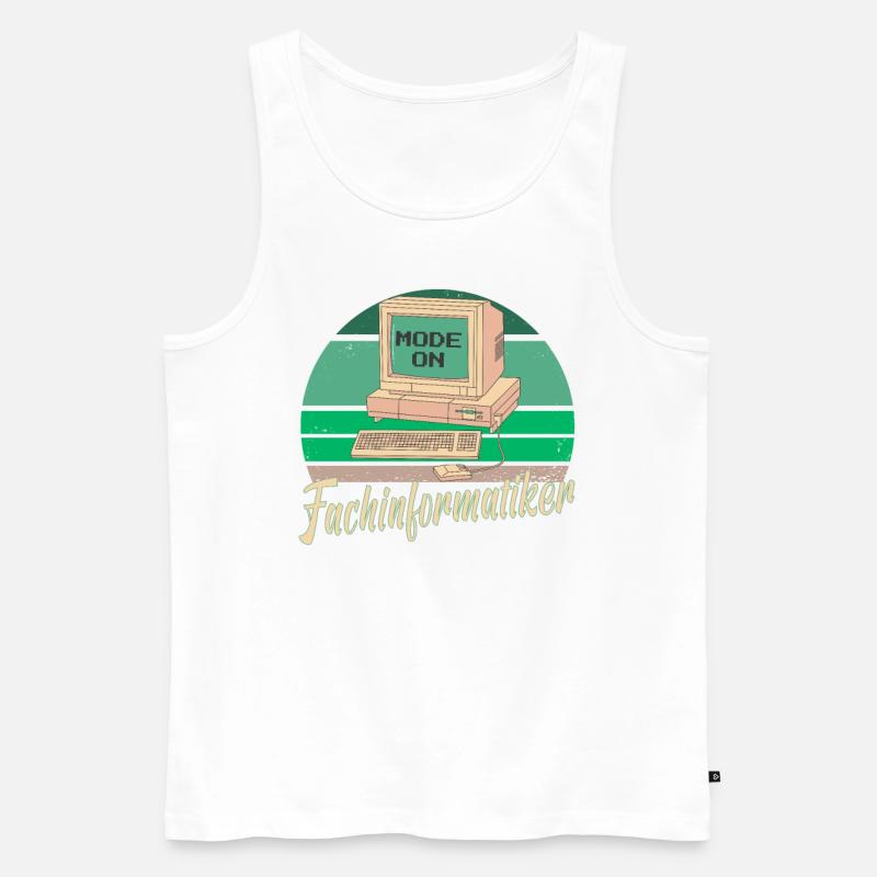 Fachinformatiker Computer Programmierer Vater - Männer Premium Bio Tank Top - Weiß
