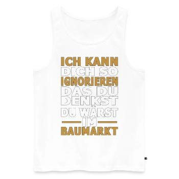 Verkäuferin Einzelhändler Einzelhandel Verkäufer - Männer Premium Bio Tank Top - Weiß - Vorne - Michal (187cm)