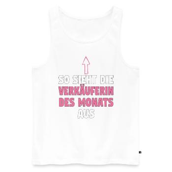 Verkäuferin Muttertag Einzelhandel Verkäufer - Männer Premium Bio Tank Top - Weiß - Vorne - Michal (187cm)