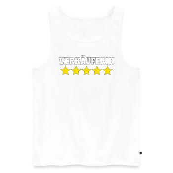 Verkäuferin Muttertag Einzelhandel Verkäufer - Männer Premium Bio Tank Top - Weiß - Vorne - Michal (187cm)