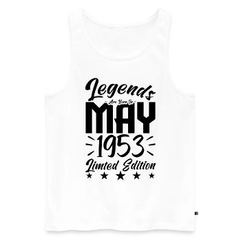 Geboren 1953 Geburtstagsgeschenk 1953. - Männer Premium Bio Tank Top - Weiß - Vorne - Michal (187cm)