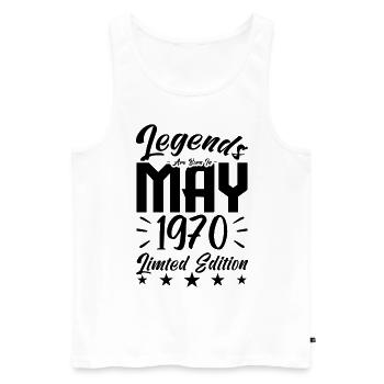 Naissance En mai 1970 Cadeau d'anniversaire 1970. - Débardeur bio Premium Homme - blanc - Devant - Michal (187cm)