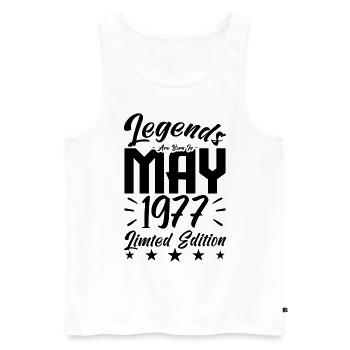 Naissance En mai 1977 Cadeau d'anniversaire 1977. - Débardeur bio Premium Homme - blanc - Devant - Michal (187cm)