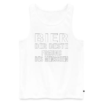 Vatertag Himmelfahrt Bier Nachbar Nachbarn Saufen - Männer Premium Bio Tank Top - Weiß - Vorne - Michal (187cm)
