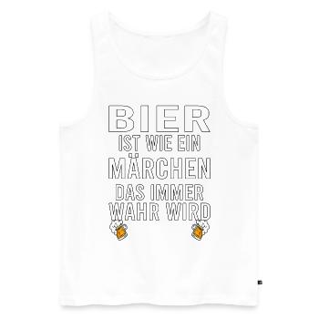Himmelfahrt Bier Nachbarn Saufen Vatertag Nachbar - Männer Premium Bio Tank Top - Weiß - Vorne - Michal (187cm)