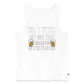 Himmelfahrt Bier Nachbarn Saufen Vatertag Nachbar - Männer Premium Bio Tank Top - Weiß - Vorne - Michal (187cm)