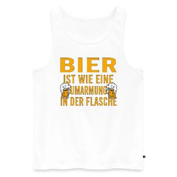 Himmelfahrt Bier Nachbarn Saufen Vatertag Nachbar - Männer Premium Bio Tank Top - Weiß - Vorne - Michal (187cm)