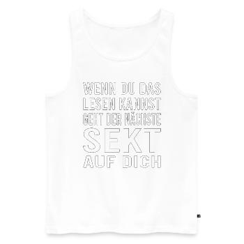 Vatertag Himmelfahrt Bier Nachbar Nachbarn Saufen - Männer Premium Bio Tank Top - Weiß - Vorne - Michal (187cm)