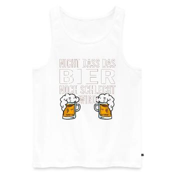 Vatertag Himmelfahrt Bier Nachbar Nachbarn Saufen - Männer Premium Bio Tank Top - Weiß - Vorne - Michal (187cm)