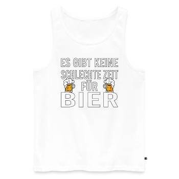 Vatertag Himmelfahrt Bier Nachbar Nachbarn Saufen - Männer Premium Bio Tank Top - Weiß - Vorne - Michal (187cm)