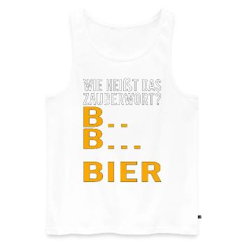 Vatertag Himmelfahrt Bier Nachbar Nachbarn Saufen - Männer Premium Bio Tank Top - Weiß - Vorne - Michal (187cm)