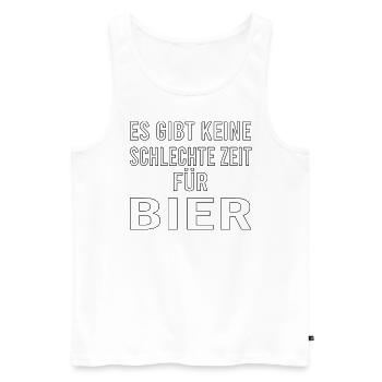 Vatertag Himmelfahrt Bier Nachbar Nachbarn Saufen - Männer Premium Bio Tank Top - Weiß - Vorne - Michal (187cm)