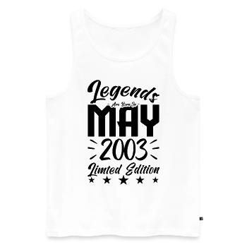 Geboren Mai 2003 Geburtstagsgeschenk 2003. - Männer Premium Bio Tank Top - Weiß - Vorne - AI Model Male 178 light (178cm)