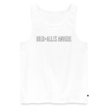 Vatertag Himmelfahrt Bier Nachbar Nachbarn Saufen - Männer Premium Bio Tank Top - Weiß - Vorne - Michal (187cm)
