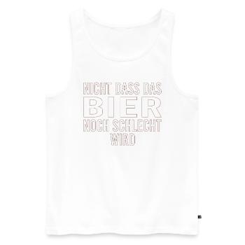Vatertag Himmelfahrt Bier Nachbar Nachbarn Saufen - Männer Premium Bio Tank Top - Weiß - Vorne - Michal (187cm)