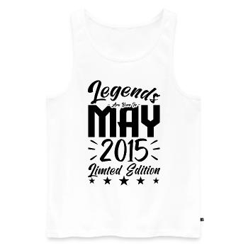 Geboren Mai 2015 Geburtstagsgeschenk 2015. - Männer Premium Bio Tank Top - Weiß - Vorne - Michal (187cm)