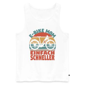 Elektrofahrrad Mama Pedelec EBike Mutter E-Bike - Männer Premium Bio Tank Top - Weiß - Vorne - Michal (187cm)