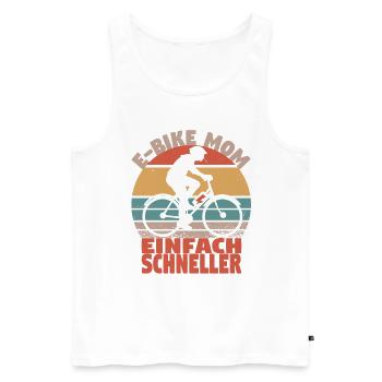Elektrofahrrad Mama Pedelec EBike Mutter E-Bike - Männer Premium Bio Tank Top - Weiß - Vorne - Michal (187cm)