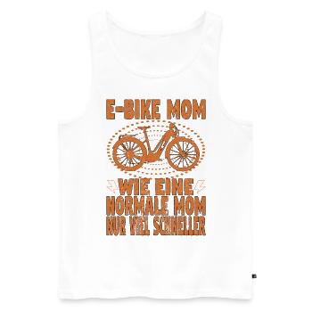 Elektrofahrrad Mama Pedelec EBike Mutter E-Bike - Männer Premium Bio Tank Top - Weiß - Vorne - Michal (187cm)