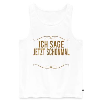 Jagen Jäger Jagd Wildschwein Wald Geweih Keiler - Männer Premium Bio Tank Top - Weiß - Vorne - AI Model Male 178 light (178cm)