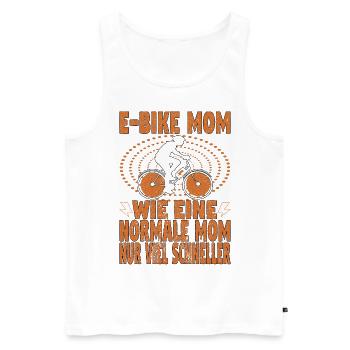 Elektrofahrrad Mama Pedelec EBike Mutter E-Bike - Männer Premium Bio Tank Top - Weiß - Vorne - Michal (187cm)