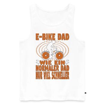 Elektrofahrrad Vater Pedelec EBike Papa Dad E-Bike - Männer Premium Bio Tank Top - Weiß - Vorne - Michal (187cm)