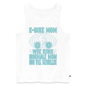 Elektrofahrrad Mama Pedelec EBike Mutter E-Bike - Männer Premium Bio Tank Top - Weiß - Vorne - Michal (187cm)