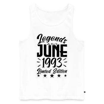 Naissance En juin 1993 Cadeau d'anniversaire 1993. - Débardeur bio Premium Homme - blanc - Devant - Michal (187cm)
