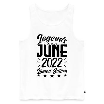 Geboren Juni 2022 Geburtstagsgeschenk 2022. - Männer Premium Bio Tank Top - Weiß - Vorne - AI Model Male 178 light (178cm)