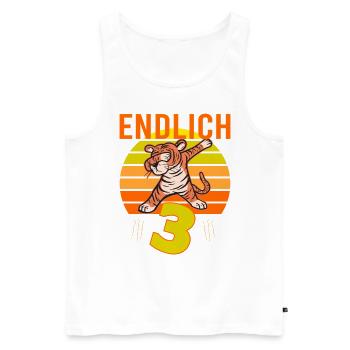 3 Geburtstag Löwe Tiger witzig 3 Jahre Junge - Männer Premium Bio Tank Top - Weiß - Vorne - Michal (187cm)
