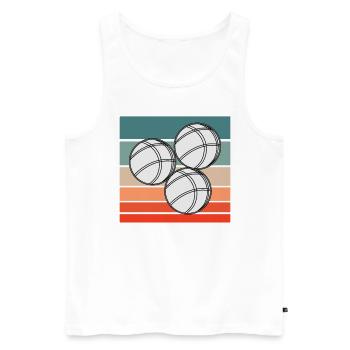 Boccia Boule Petanque Ball Sports Ball Game - Men's Premium Organic Tank Top - white - Front - AI Model Male 178 light (178cm)