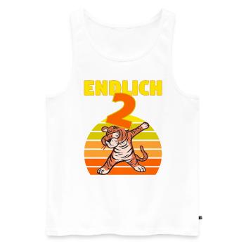 2 Geburtstag Löwe Tiger witzig 2 Jahre Junge - Männer Premium Bio Tank Top - Weiß - Vorne - Michal (187cm)