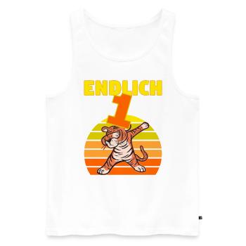 1 Geburtstag Löwe Tiger witzig 1 Jahre Junge - Männer Premium Bio Tank Top - Weiß - Vorne - Michal (187cm)