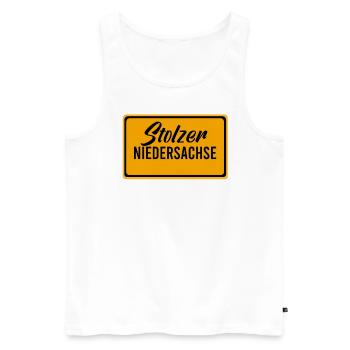 Niedersachsen Niedersachse Hannover Hannoveraner - Männer Premium Bio Tank Top - Weiß - Vorne - Michal (187cm)